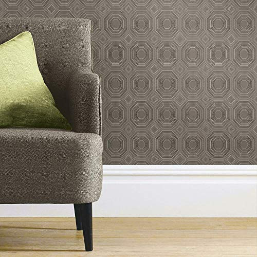 RoomMates RMK11321WP Bees Knees Peel and Stick Wallpaper, Dark Grey