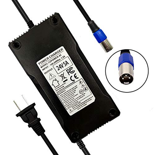 YZPOWER Charger Output 29.4 5A Charger 3-pin XLR Connector Power for Health Care Lithium Battery Bottle 24v Adapter Plug