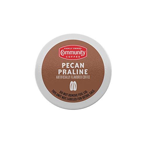 Community Coffee Pecan Praline Flavored Medium Roast Single Serve Pods, Compatible with Keurig 2.0 K Cup Brewers, 12 Count