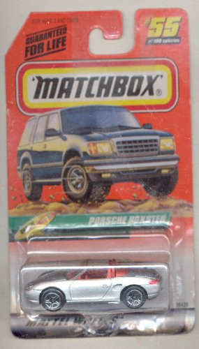 Matchbox 1999-55/100 Series 11 Beach SILVER Porsche Boxster 1:64 Scale