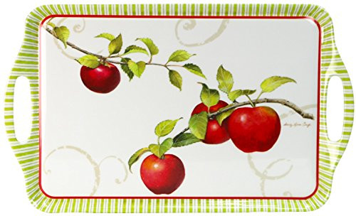 Reston Lloyd Harvest Apple Collection by Sandy Clough Melamine Rectangular Serving Tray