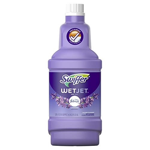 Swiffer WetJet Floor Cleaner Solution Refill, Lavender Vanilla & Comfort, 42.2 Fl Oz, Pack of 2