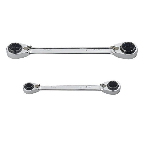 Husky Quad Drive Metric Ratcheting Wrench Set (2-piece)
