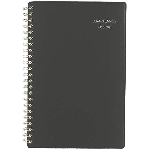 Academic Planner 2020-2021, AT-A-GLANCE Weekly & Monthly Planner, 5" x 8", Small, DayMinder, Charcoal (AYC20045)