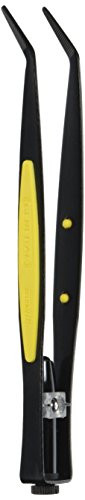 General Tools 70408 Bent Tip Lighted Tweezers