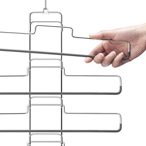 Whitmor Spacemaker 5-Tier Pant Hanger, Silver