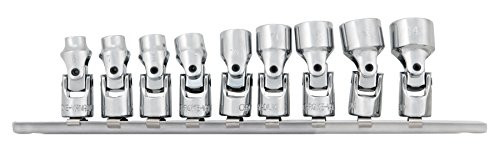 Performance Tool W36981 1/4" Drive Metric 9 Piece Flex Socket Set
