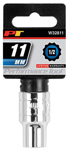 Performance Tool W32811 1/2" Drive 12-Point Socket, 11mm