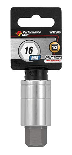 Performance Tool W32986 1/2" Drive Hex Bit Socket, 16mm