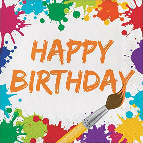 Art Party Birthday Napkins, 48 ct