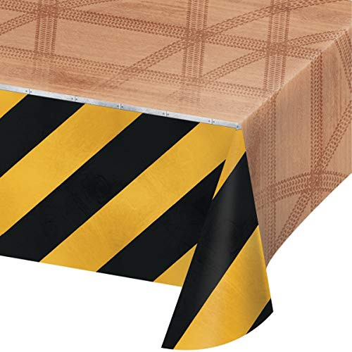 Big Dig Construction Plastic Tablecloth, 16 ct