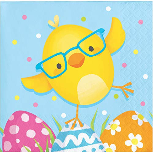 Creative Converting Happy Easter Beverage Napkins, 5", Multi-color