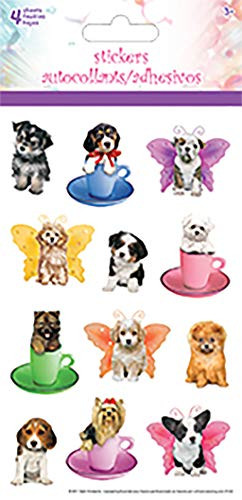 Sandylion STSTD4SH-KIMBERLIN Puppies HC Standard Stickers - 4 Sheet, Multi