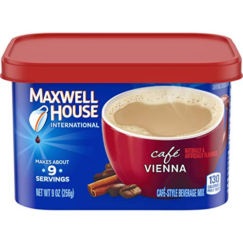 Maxwell House International Cafe Vienna Instant Coffee (9 oz Canisters, Pack of 8)