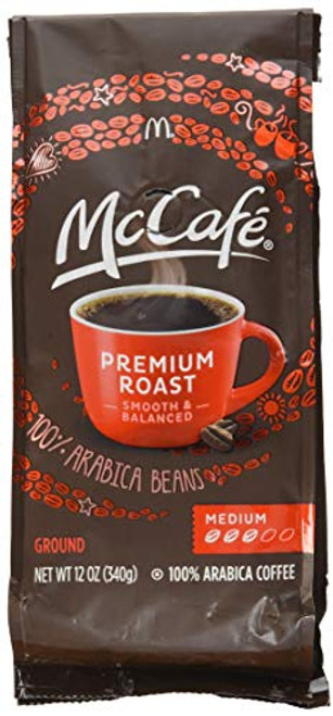 McDonalds McCafe Premium Roast Ground Coffee Bag 12.oz (Pack of 2) (Premium Roast - Medium) by McCafe McDonalds McCafe Premium Roast Ground Coffee Bag 12.oz (Pack of 2) (Premium Roast - Medium) by McCafe