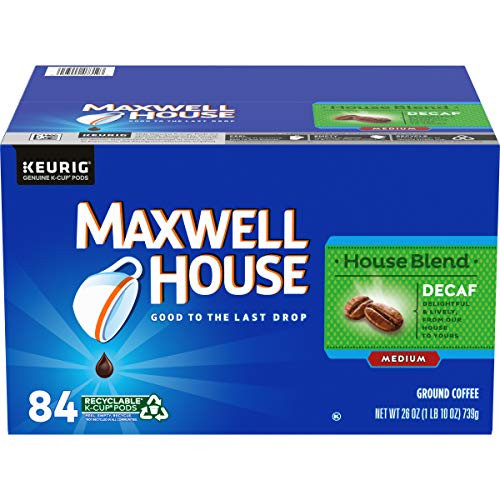 Maxwell House Decaf House Blend Medium Roast K-Cup Coffee Pods (84 Pods)