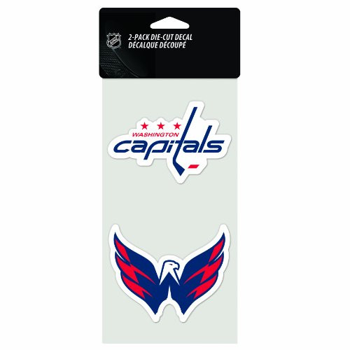 NHL Washington Capitals 2-Piece Die-Cut Decal, 4" x 8"