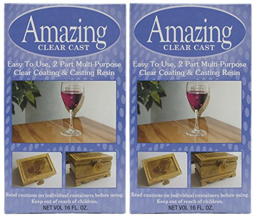 2 Pack - Alumilite Amazing Clear Cast Resin 16 Ounce Boxes (8 Ounce Part A and 8 Ounce Part B Per Box)