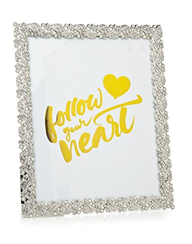 Philip Whitney 8x10 Picture Frame Weave Branch W Pearls
