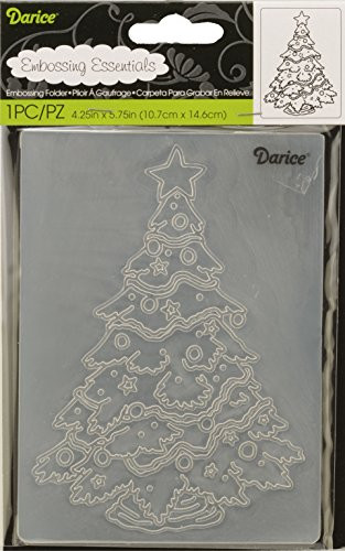 Darice 1218-45 Embossing Folder, 4.25 by 5.75-Inch, Christmas Tree Design