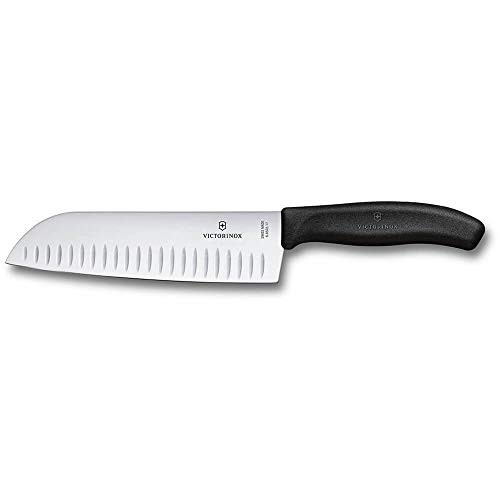 Victorinox VIC-5.2523.17US2 Fibrox Pro Santoku 7" Granton Blade 1½" width at handle Black,Multi