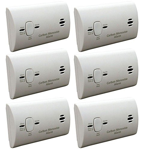 Kidde KN-COB-B-LPM Battery Operated Carbon Monoxide Detector, 6-Pack