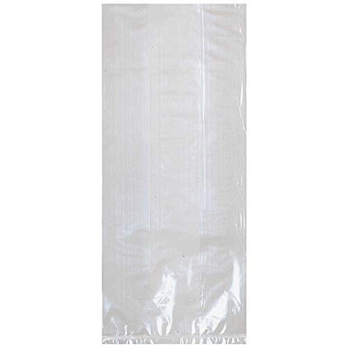 Amscan Party Bags, 9 1/2"H x 4"W x 2 1/4"D, Clear