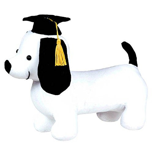 amscan 453111 Grad Fabric Pup Autograph Plush Party Favor 1 Piece