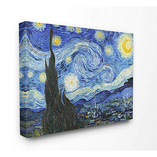 Stupell Industries Van Gogh Starry Night Post Impressionist Painting Canvas Wall Art, 24 x 30, Multi-Color