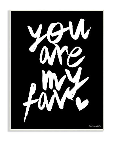 Stupell Industries lulusimonSTUDIO 'You Are My Fav' B&W Wall Plaque, 10 x 15, Multi-Color