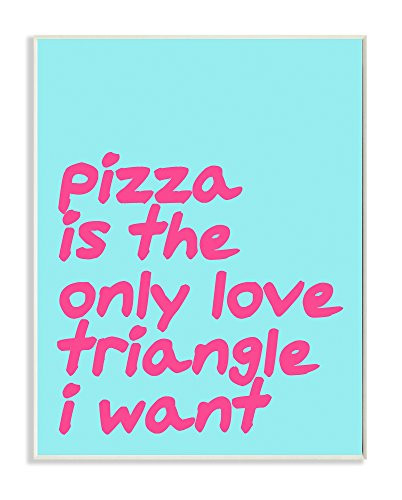 Stupell Industries Pizza Love Triangle Wall Plaque, 10 x 15, Multi-Color