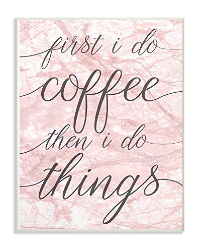 Stupell Industries Coffee Things Wall Plaque Art, 10 x 0.5 x 15, Multi-Color