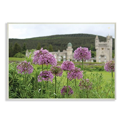 Stupell Industries Royal Castle Purple Flowers Photograph Wall Plaque, 10 x 15, Multi-Color