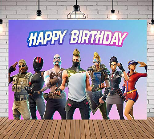 Battle Royale Theme Backdrops Video Game On Boys Birthday Party Photography Background Baby Shower Kids Cake Table Decoration Banner Photo Studio Supplies 7x5ft