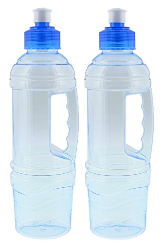 Arrow Plastic 22-Ounce Clear BPA-Free Water Bottle Junior Traveler Leak Proof - 2 Count