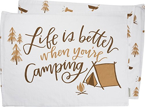 Primitives by Kathy Pillow Case Life is Better When You're Camping