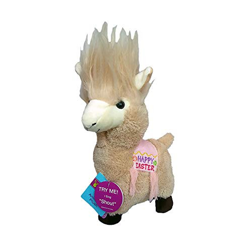 Cottondale Animated Easter Plush Llama Stuffed Animal Alpaca Musical Sings Shout