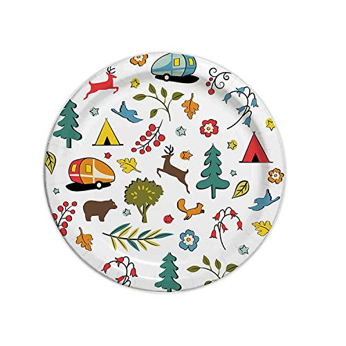 Camp Casual Eco-Friendly 8 1/2" Paper Plates 24 ct - Into The Woods