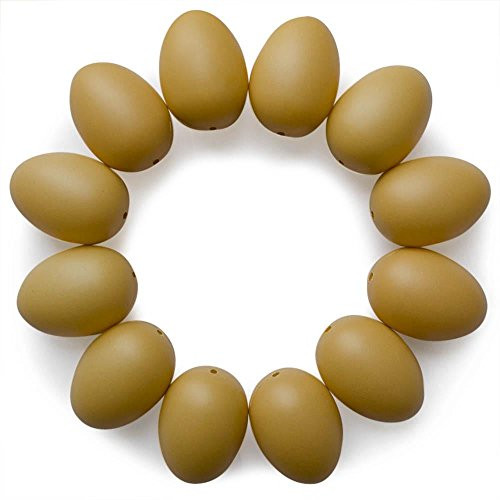 BestPysanky Set of 12 Brown Dummy Hollow Plastic Eggs 2.25 Inches