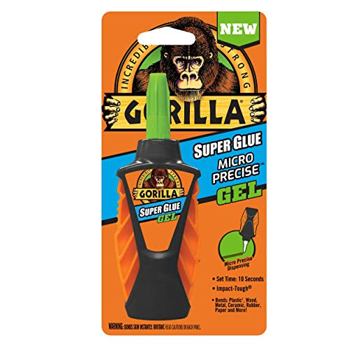 Gorilla Micro Precise Super Glue Gel, 5.5 gram, Clear, (Pack of 1)