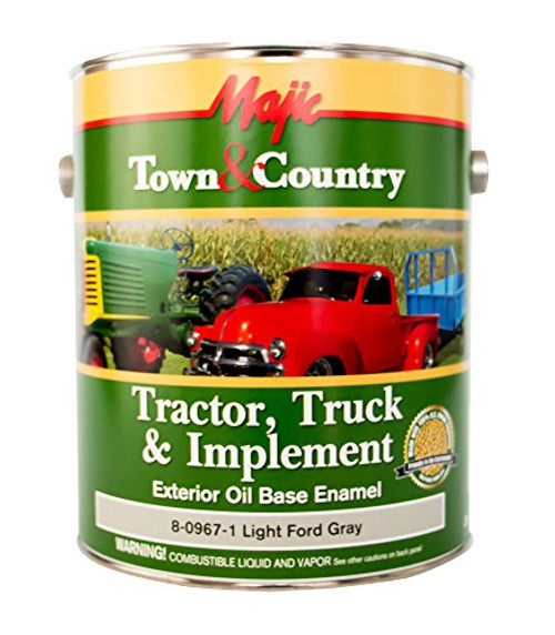 Majic Paints 8-0967-1 Town & Country Tractor, Truck & Implement Oil Base Enamel Paint, 1-Gallon, Light Ford Gray