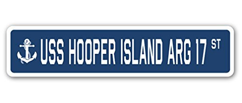 USS Hooper Island ARG 17 Street Sign us Navy Ship Veteran Sailor Gift