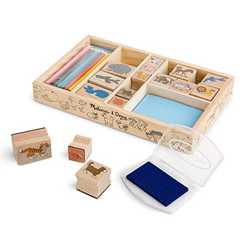 Melissa & Doug Wooden Stamp Set: Animals