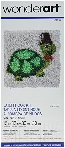 Wonderart Turtle Latch Hook Kit, 12" X 12"