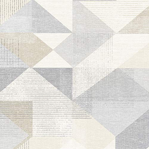 Norwall GX37655 Prepasted Vinyl Wallpaper, Grey, Beige