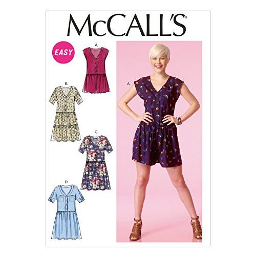 McCall's Patterns M7115 Misses' Romper & Dresses, Size Y (XSM-SML-MED)