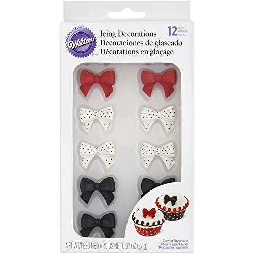 Wilton 710-2217 Icing Decoration, Royal Polka Dot Bows Wilton 710-2217 Icing Decoration, Royal Polka Dot Bows