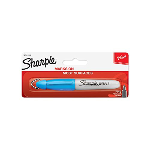 Sharpie Mini Permanent Marker, Fine Point, Turquoise, 1 Count