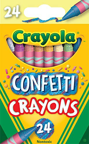 Crayola Confetti Crayons, Multi Color Crayons, Kids Coloring Supplies, 24 Count