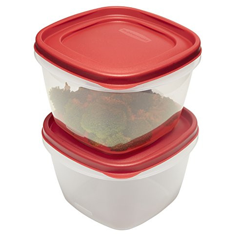 Rubbermaid Easy Find Lids Food Storage Containers, 7 Cup, Racer Red, 4-Piece Set1777181